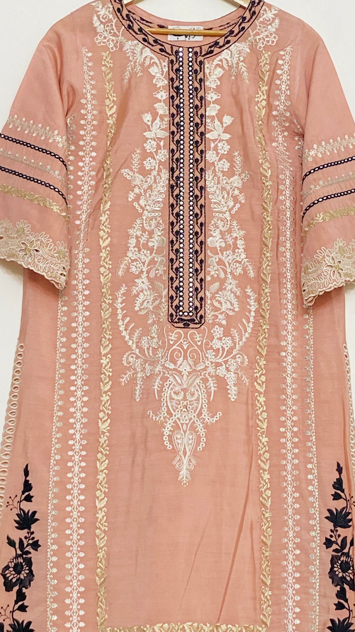 tea pink  long kurta