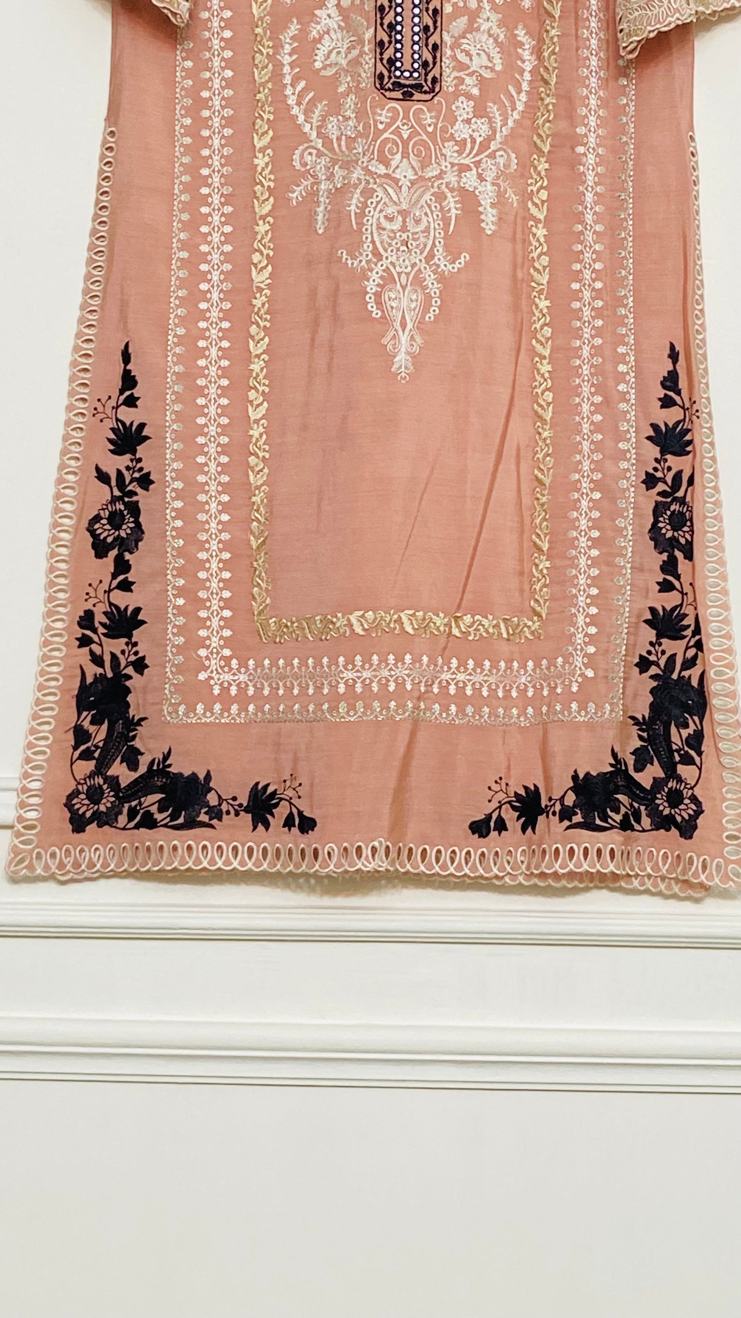 tea pink  long kurta