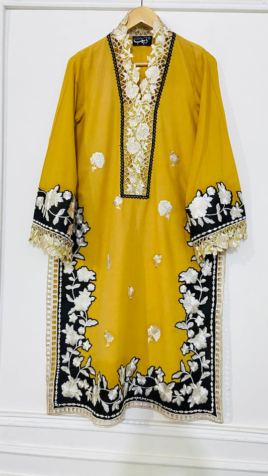 MUSTARD LONG KURTA