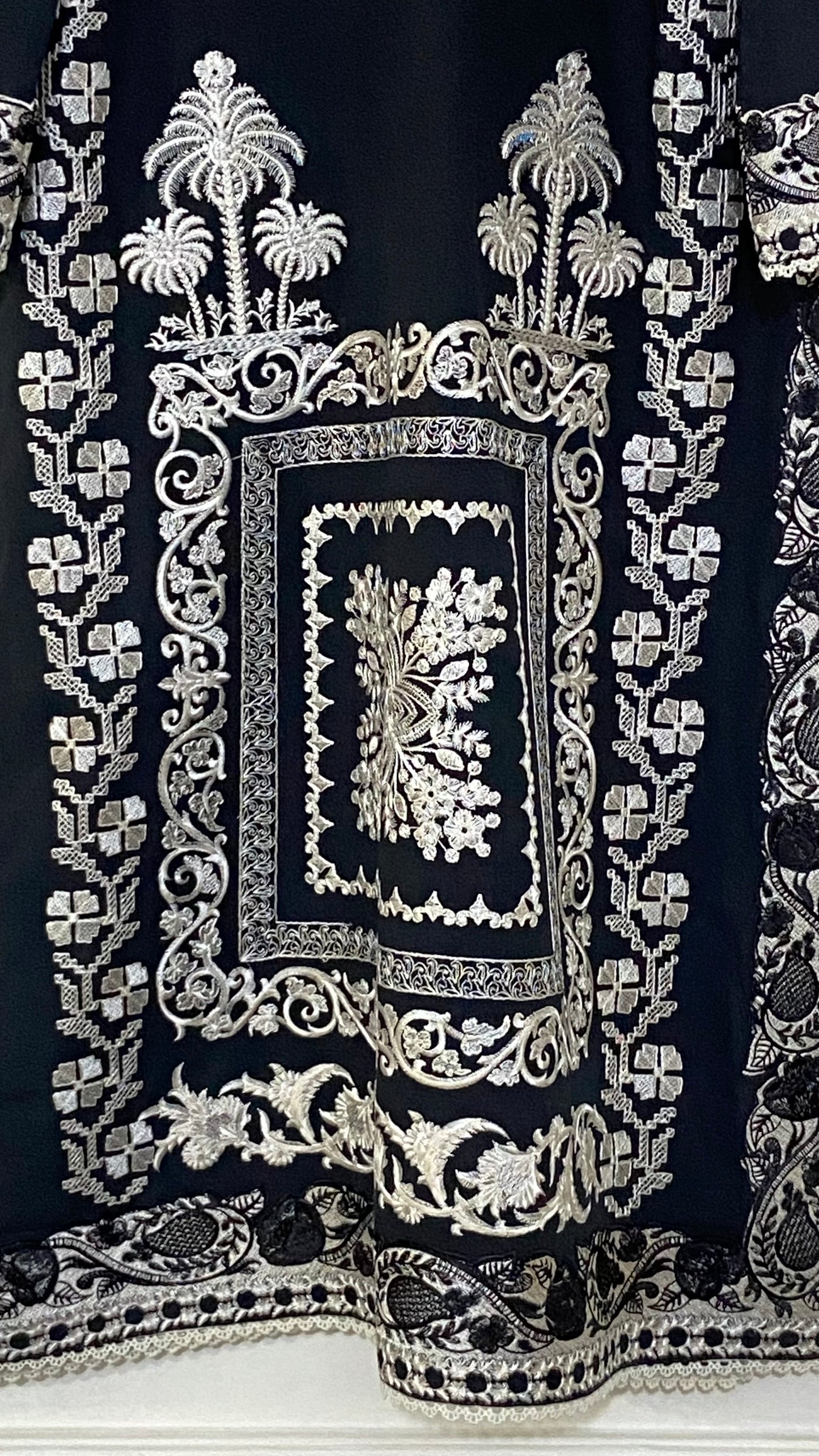 cross stitch black kurta