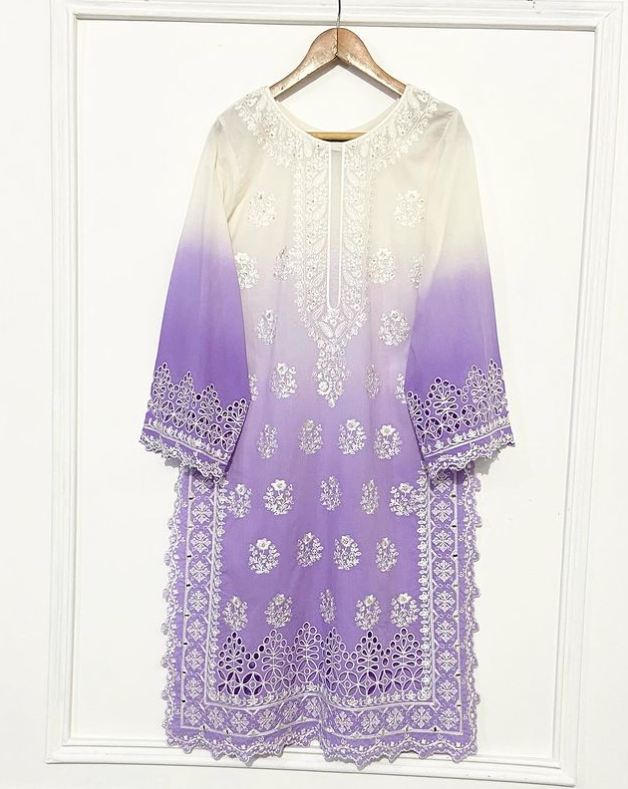 New Arrival! Four Beautiful Embroidered Shaded Kurta