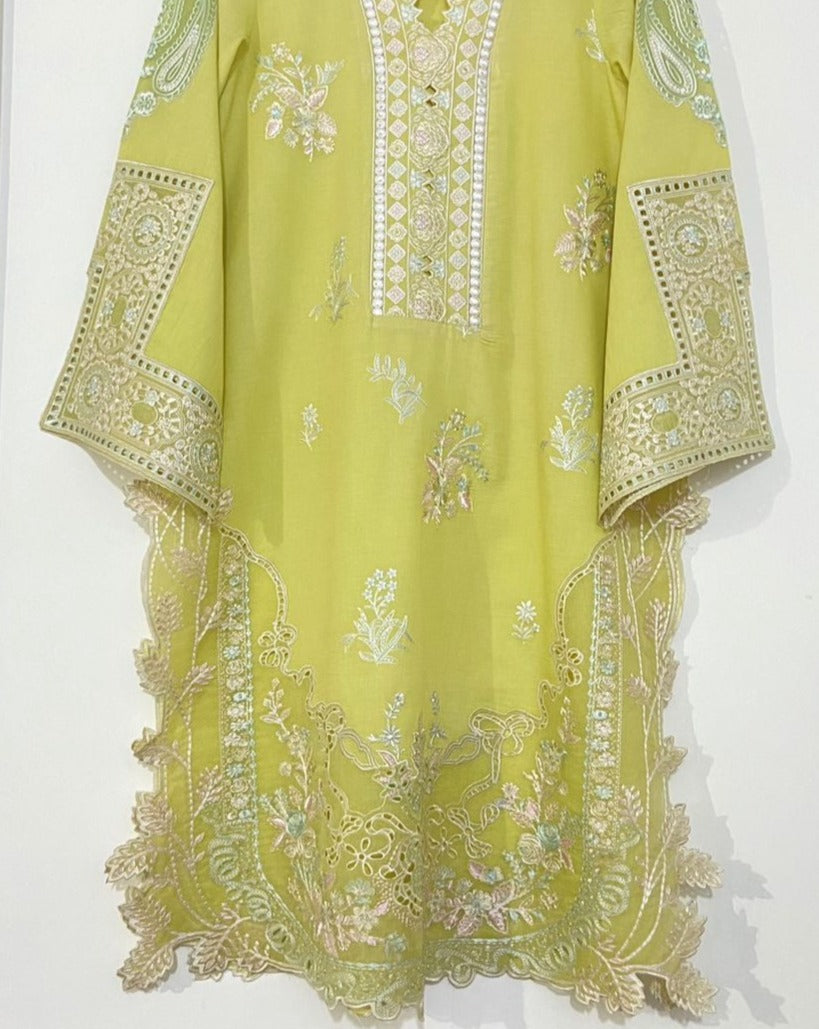 Lemon applique Kurta.