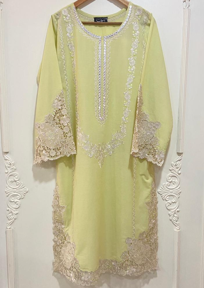 lemon applique Kurta.