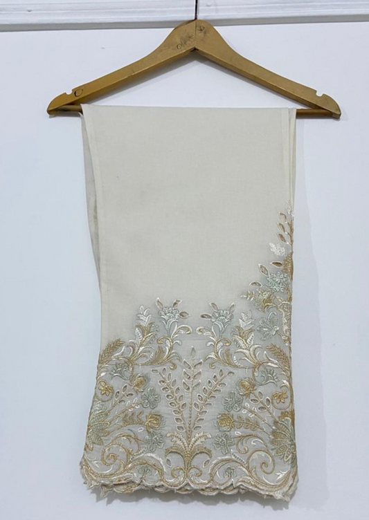 Ivory Embroidered & Cut Work Pant