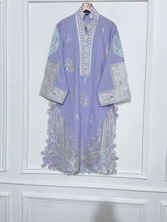 Light Lavender Embroidered Kurta