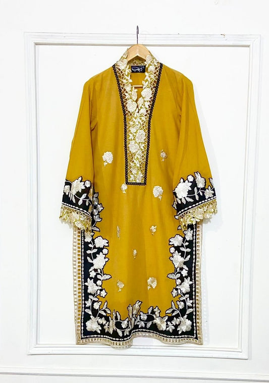 MUSTARD LONG KURTA