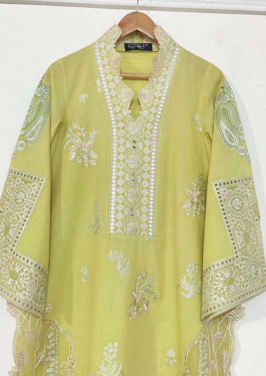 Lemon applique Kurta.