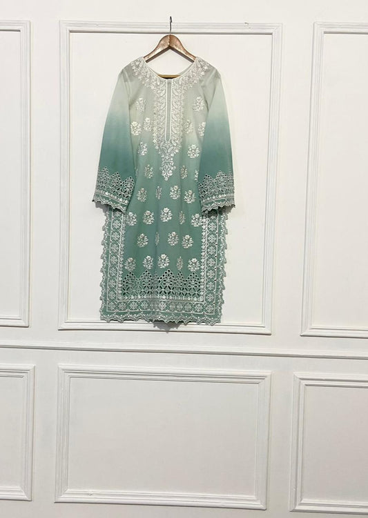 SHADED AQUA GREEN KURTA