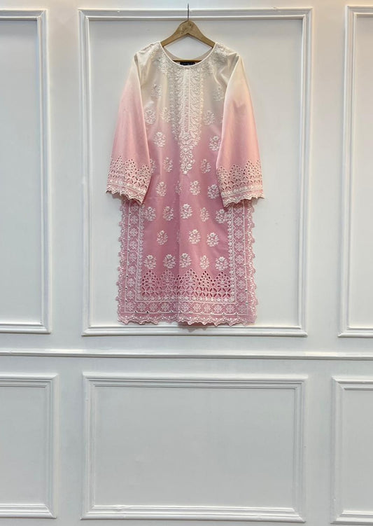 SHADED PINK & WHITE KURTA