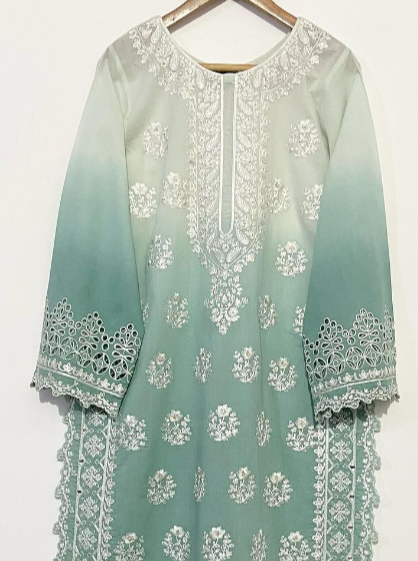 SHADED AQUA GREEN KURTA