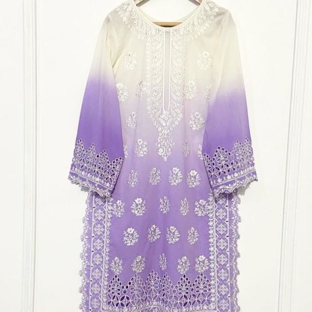 SHADED PURPLE & WHITE KURTA